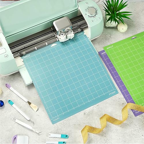 Miniatura 2 de AIRCUT - Alfombrilla de corte para Cricut Maker 4Maker 3MakerExplore 43Air 2AirOne, paquete de 5 alfombrillas de 12 x 12 pulgadas (agarre estándar,