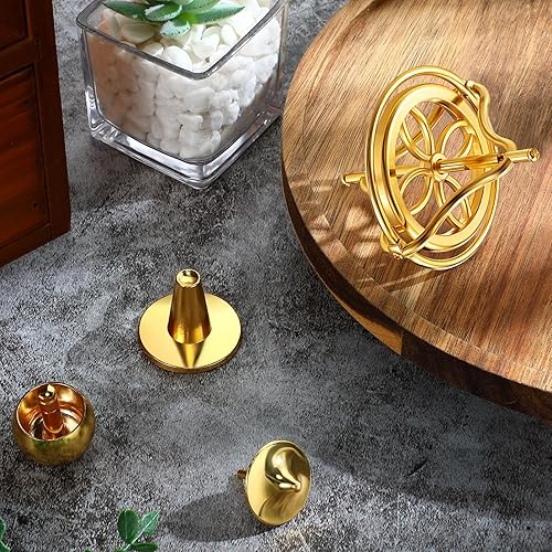 Miniatura 7 de Lenwen 3 piezas de giroscopio de precisión de juguete giratorio superior anti gravedad de equilibrio de metal, juguete giratorio preciso de