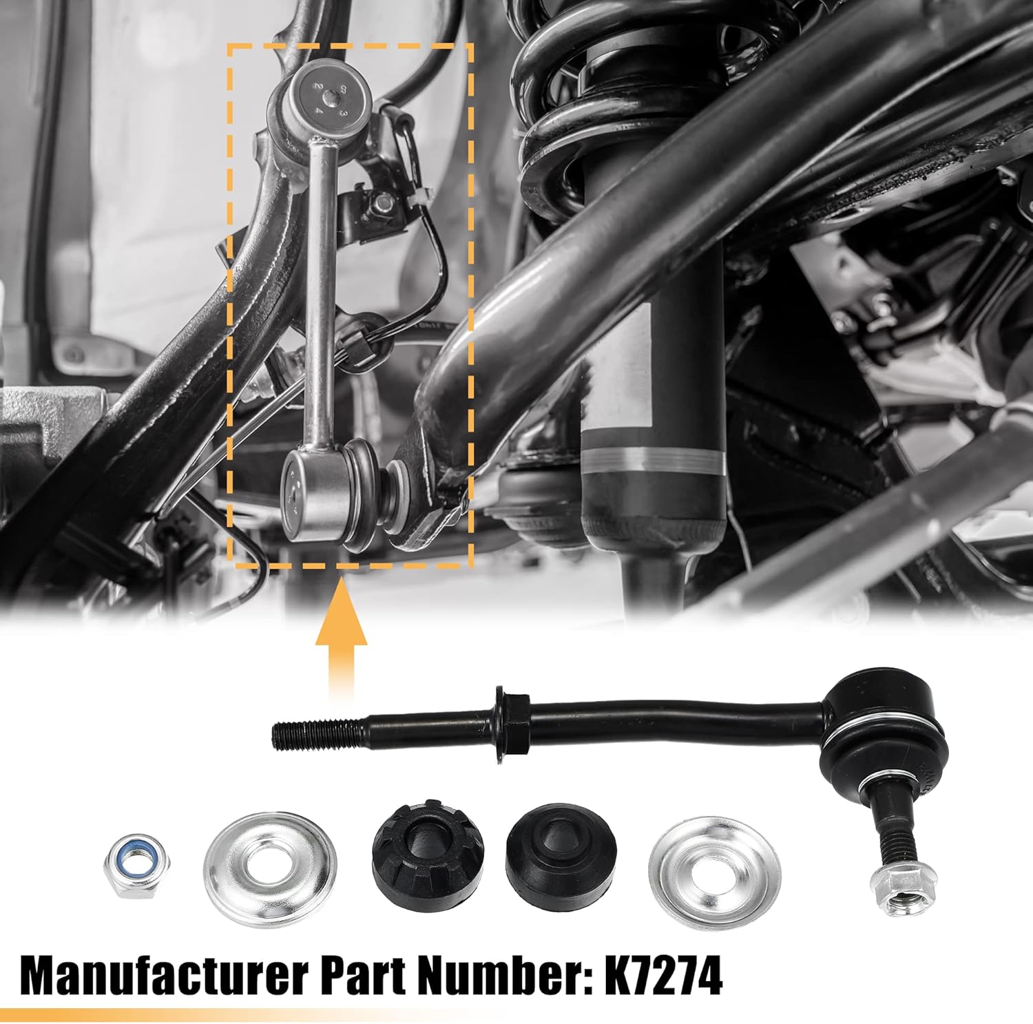 X AUTOHAUX 2pcs Front Sway Bar Links K7274 for Dodge Dakota 1997-2004 for Dodge Durango 1999-2003 2WD Stabilizer End Link Suspension Kit Replacement 52038736 52038736AB