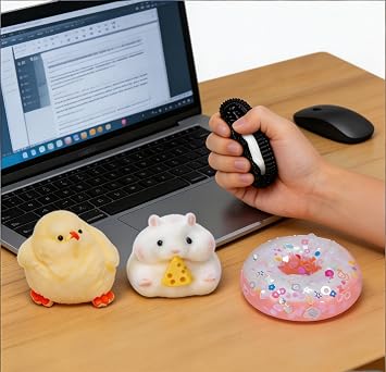4Pcs Taba Squishy, Kawaii Squishies Fur Squeeze Toys, Stress Relief Squishies for Party Favors, Fidget Toys Suitable Adults Kids