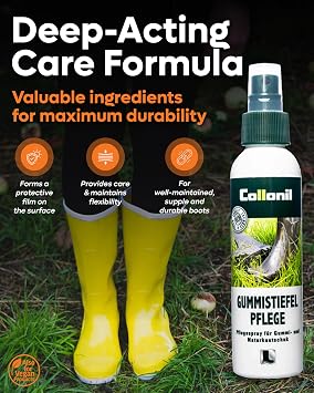 أحذية مطاطية من Collonil Clean & Care Gummistiefel عديمة اللون - 5.07 أونصة سائلة - صنع في ألمانيا - حافظ على حذائك المطاطي ونظفه
