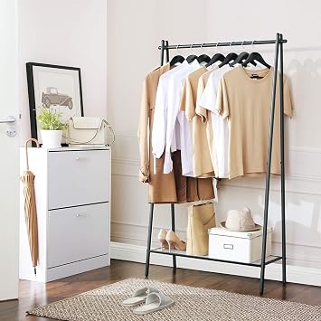 SONGMICS Clothes Rail, Clothes Rack Hanging Rail and Shelf
