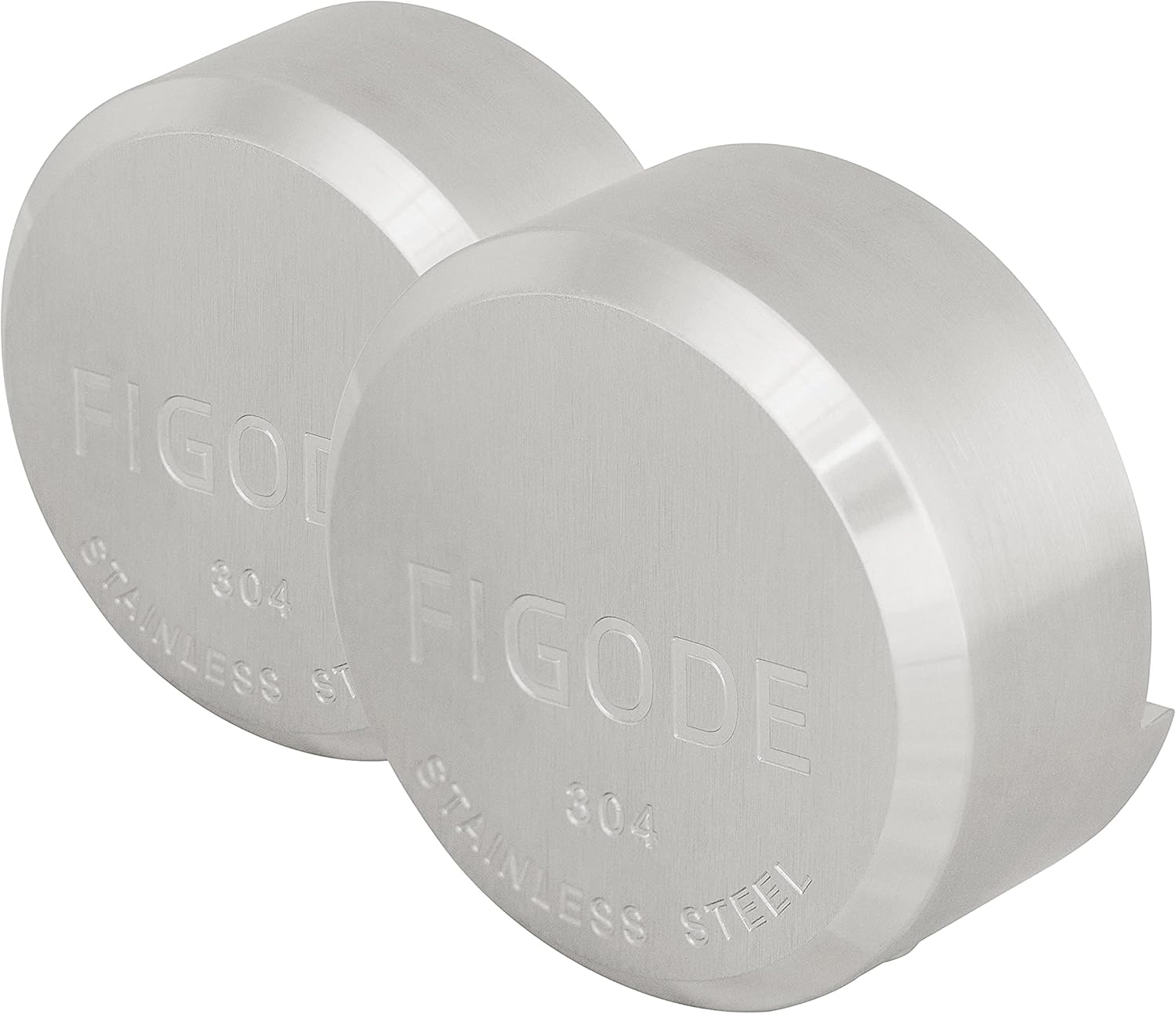 FIGODE® Stainless Steel Puck Lock, Heavy Duty & High Security Padlock, Military-Grade, Hidden Shackle Lock, 2-7/8 in. Wide, Trailer Door Lock. Weatherproof, 2 Padlocks Keyed Alike