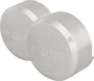 FIGODEÂ® Stainless Steel Puck Lock, Heavy Duty & High Security Padlock, Military-Grade, Hidden Shackle Lock, 2-7/8 in. Wide, Trailer Door Lock. Weatherproof, 2 Padlocks Keyed Alike