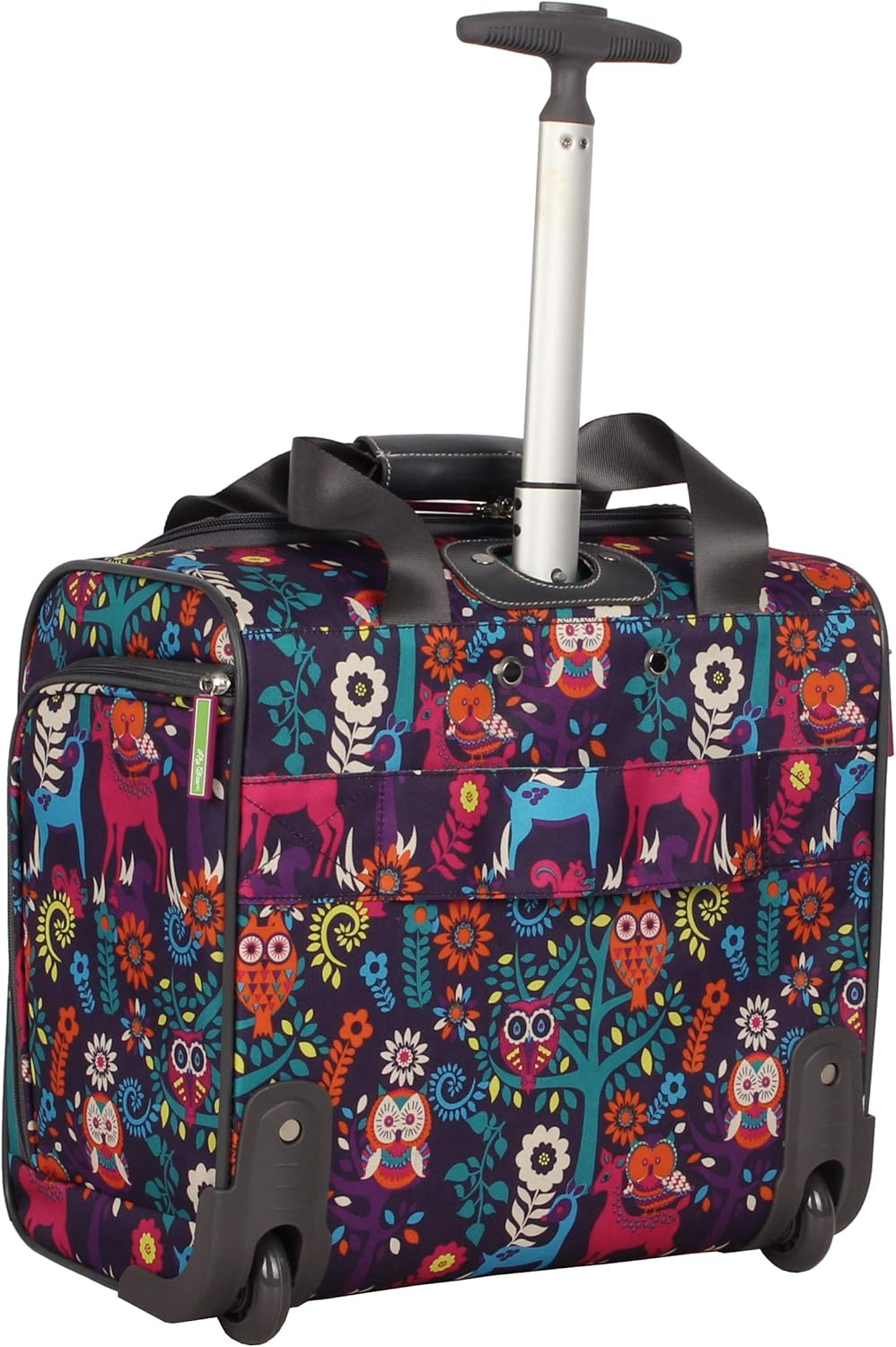Lily Bloom Designer 15 Inch Carry On - Weekender Overnight Business Travel Luggage - Lightweight 2- Rolling Wheels Suitcase - Under Seat Rolling Bag for Women (Wildwoods) - Image 2
