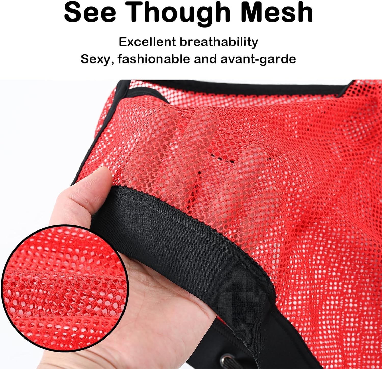 Men's Mesh Fishnet Boxer Shorts Breathable Elastic Drawstring Sheer See Through for Gym Lounge Party - Image 6