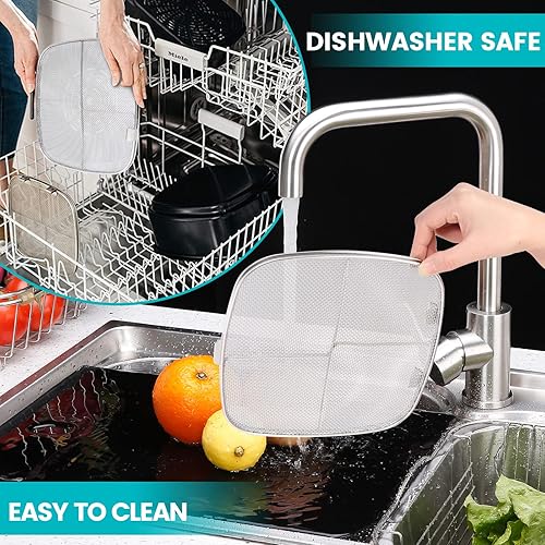 Miniatura 5 de Escudo de salpicaduras de acero inoxidable para Ninja Foodi AG301, piezas de repuesto para Ninja Foodi AG301C, AG302, AG300, AG300C, accesorios para