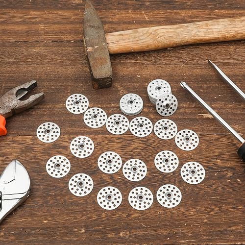 Miniatura 3 de AIEX 55pcs arandelas de reparación de pared de yeso de 1 pulgada, arandelas planas plateadas cinc de acero para techo de paneles de yeso