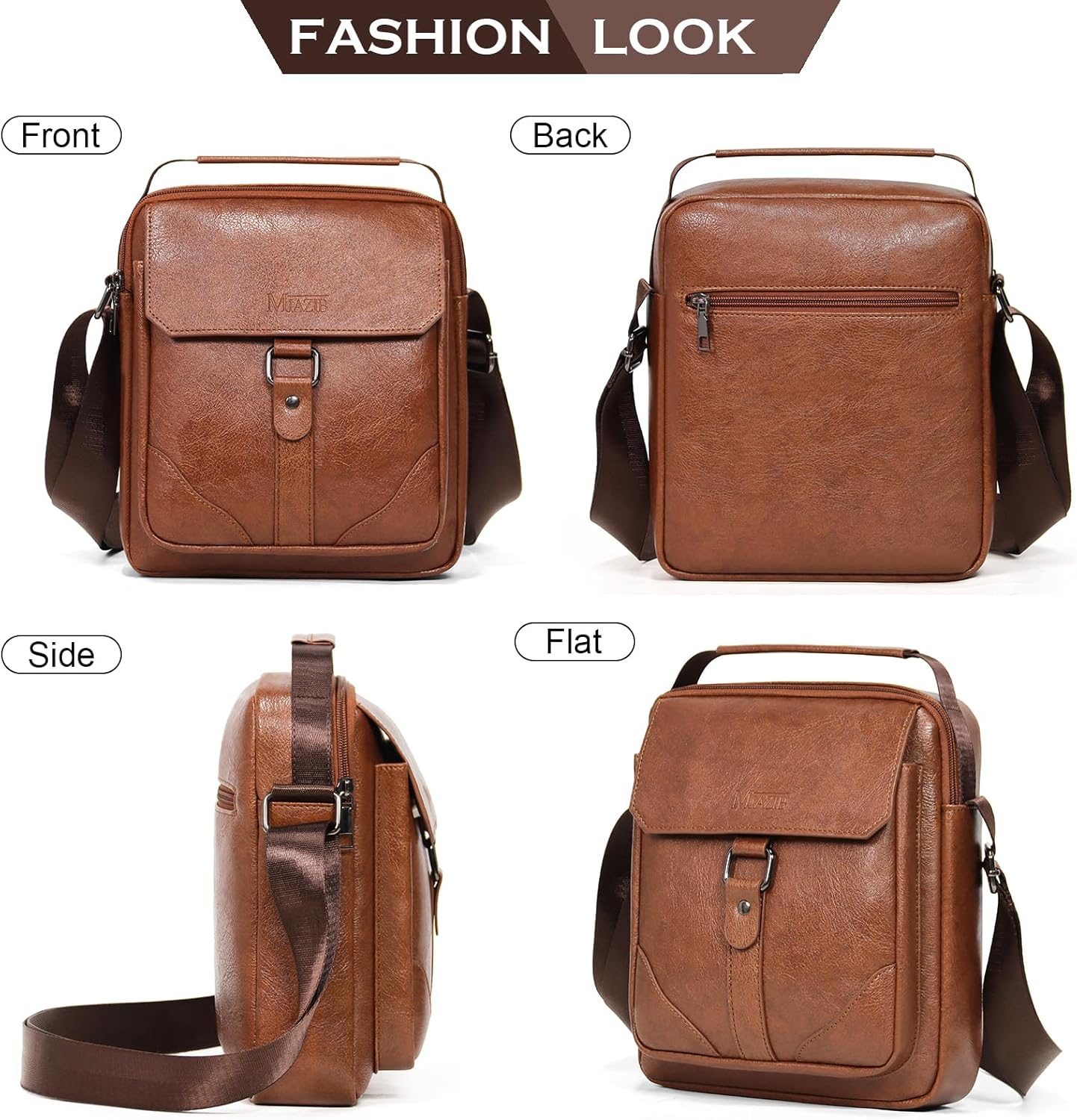 MIAZIB Shoulder Bag for Men Leather Man Bag Man Purse Crossbody Bags for Men Handbag Bag Messenger Satchel Travel bag - Image 4