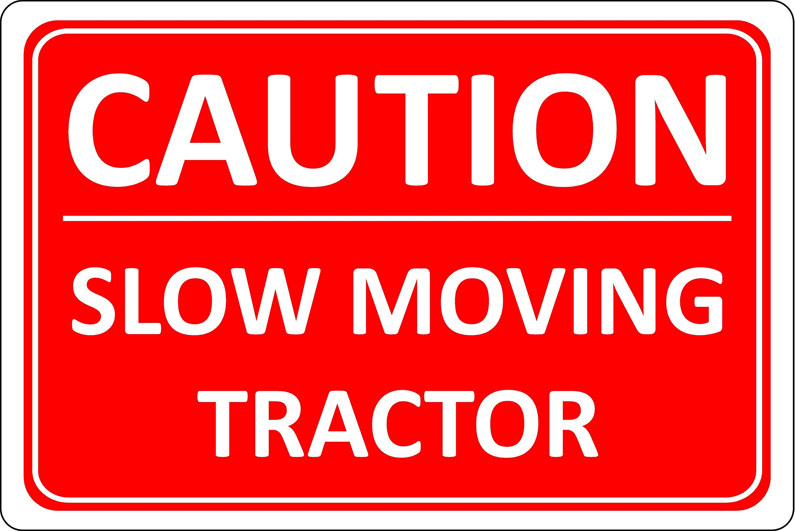 Slow moving tractor Farm Safety sign - 1.2mm Rigid plastic 300mm x 200mm