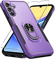 Vista 23 de Janmitta Funda compatible con Samsung Galaxy A14 5G con protector de pantalla + protector de lente de cámara, funda resistente de servicio pesado