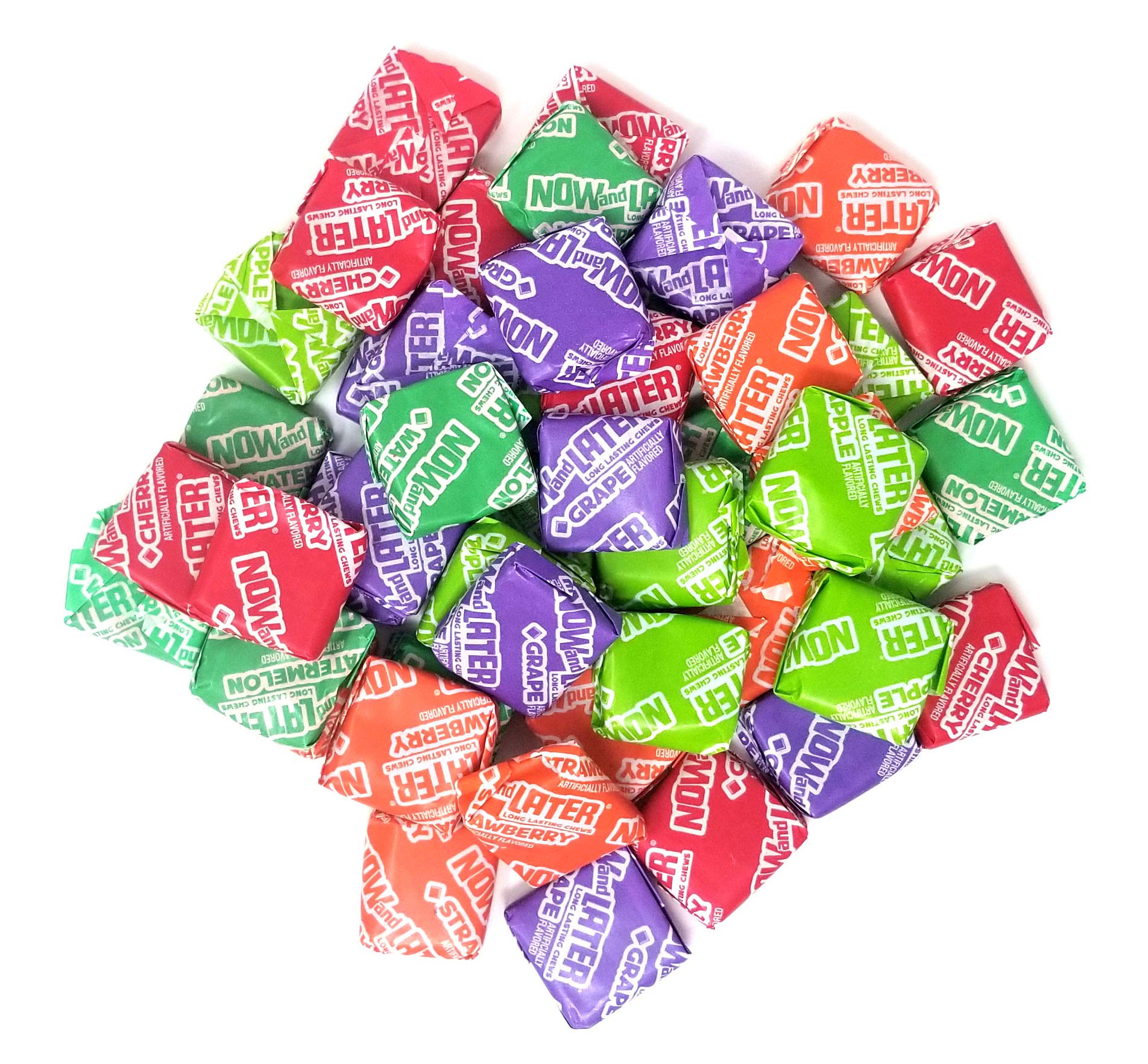 Now Later Assorted Fruit Flavored Taffy Chews Candy Original Flavor