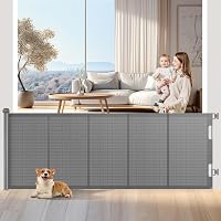WodonDirect Biztonsági Ajtórács - Széles, Kihúzható Gyerek és Kutyakapu, 300 cm Széles, 86 cm Magas, Lépcsőhöz, Ajtóhoz, Folyosóhoz, Kültérr 1