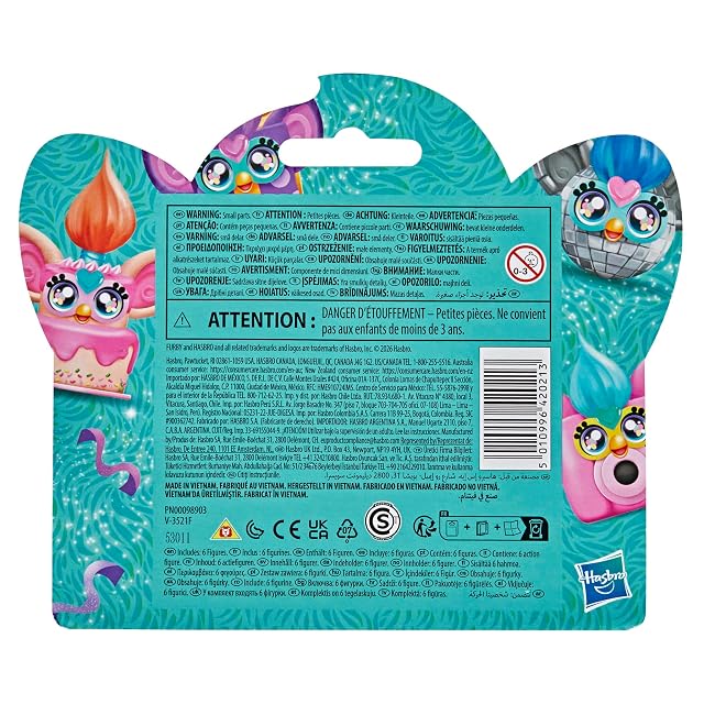 Foto 7 de 7 de Furby Minis, Pack de 6 Figuras de 2,5 cm, Juguetes coleccionables para niños y niñas a Partir de 5 años
