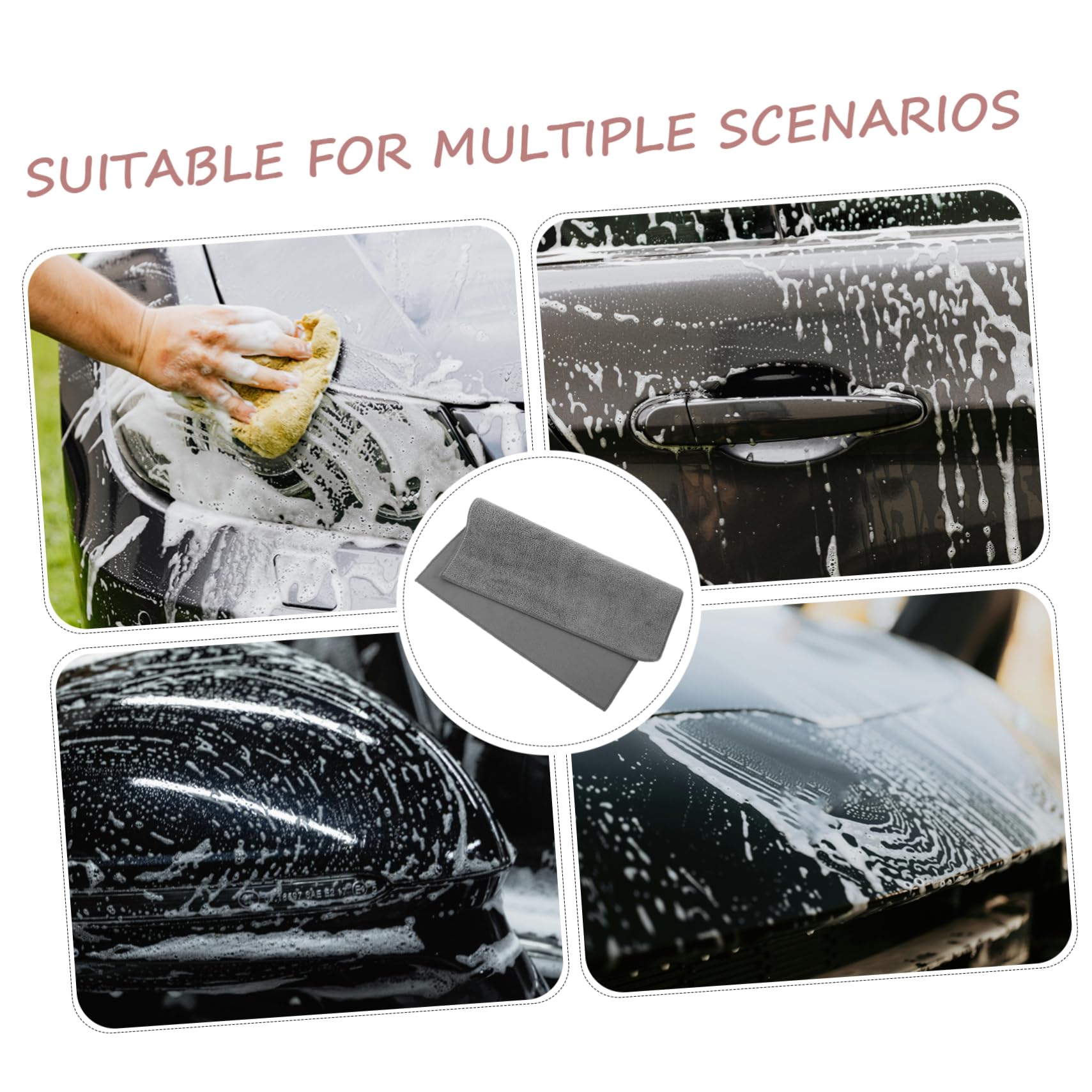 SOESFOUFU Highly Absorbent Car Wash Towel Double-Sided Cloth Soft Cleaning Towel Accessories