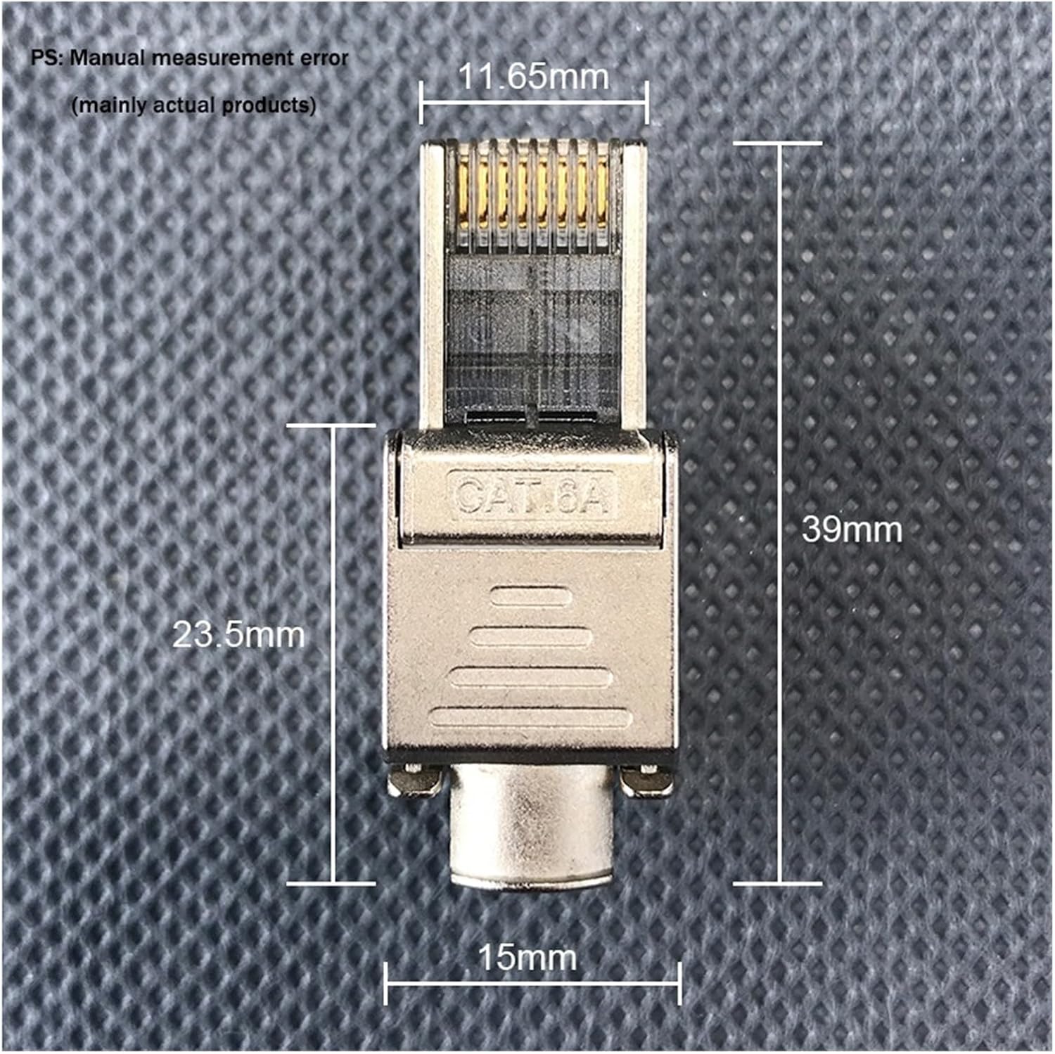 Cat6A Ethernet Tool-Free Connector Short Plug Gigabit Shielded Network for AP Wall Plate(Cat6A)