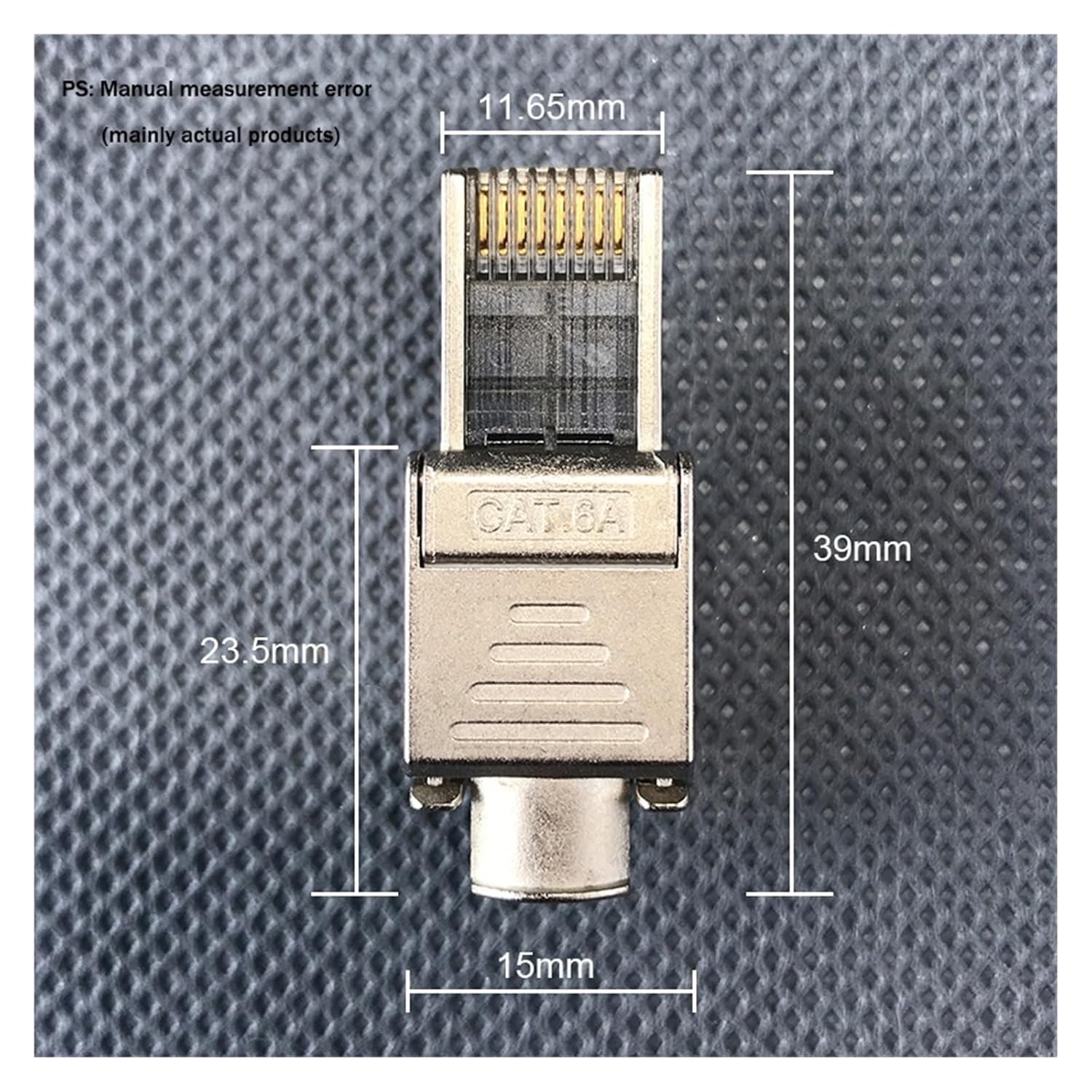 Cat6A Ethernet Tool-Free Connector Short Plug Gigabit Shielded Network for AP Wall Plate(Cat6A)