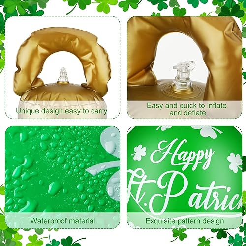 Miniatura 3 de 2 bolas inflables gigantes de PVC de 236 pulgadas decoraciones del día de San Patricio bolas de adorno inflables para exteriores grandes