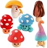 UOOU Needle Felting Kit,Mushroom Needle Felting Beginners Kit,Needle Felting Supplies,Wool Roving,Instruction Manual,Wool Felting Kit for DIY Craft Decoration