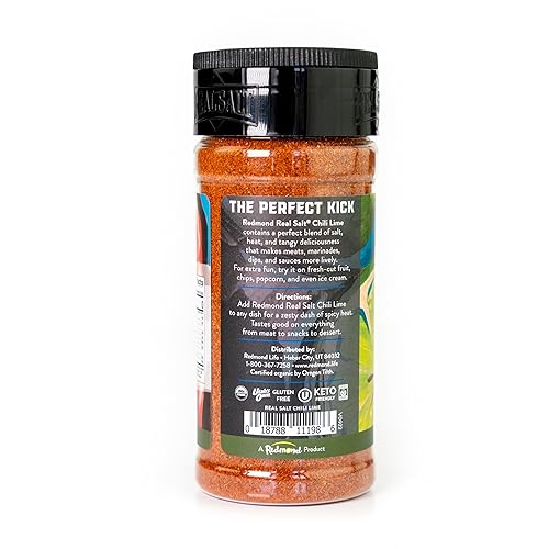 Miniatura 4 de Redmond Sal marina real, natural sin refinar, sin gluten, coctelera de chile y lima