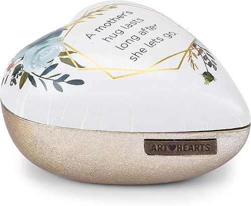 Miniatura 2 de DEMDACO Mother's Hug Lasts - Figura de piedra de resina azul floral de 4 x 3 pulgadas