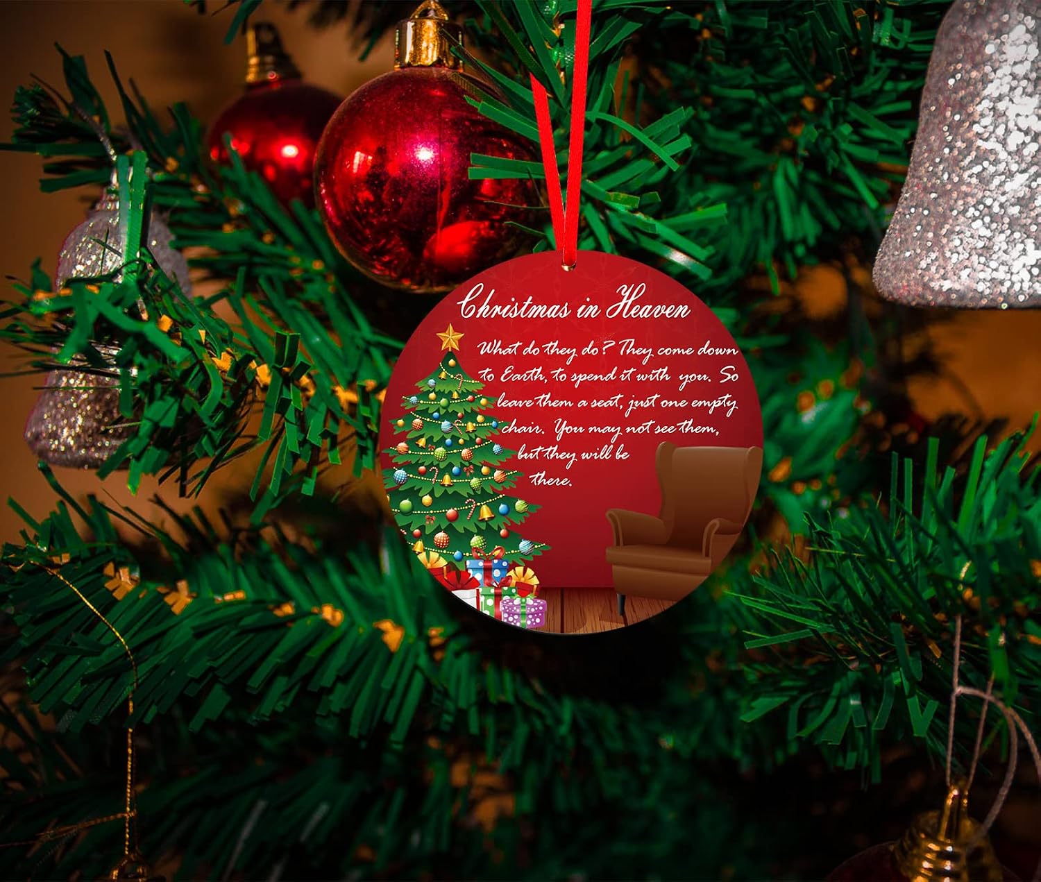 FaCraft Christmas Ornaments Keepsake Double-Sided Christmas in Heaven