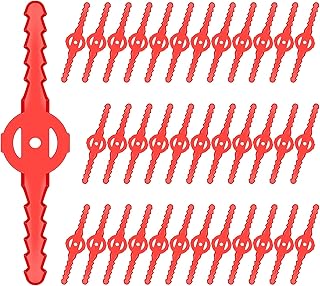 String Trimmer Head Blades Replace Plastic Cutter Blades Replacement Weed Wacker Head Blades Lawn Mower Weed Eater Blades Accessories for Cordless Grass Trimmer(Red,36)