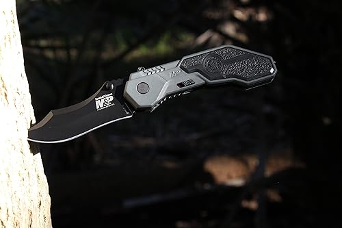 Miniatura 3 de Smith & Wesson M&P SWMP1B Cuchillo plegable asistido SS de alto carbono de 7.1 pulgadas con hoja de punta de clip de 2.9 pulgadas y mango de