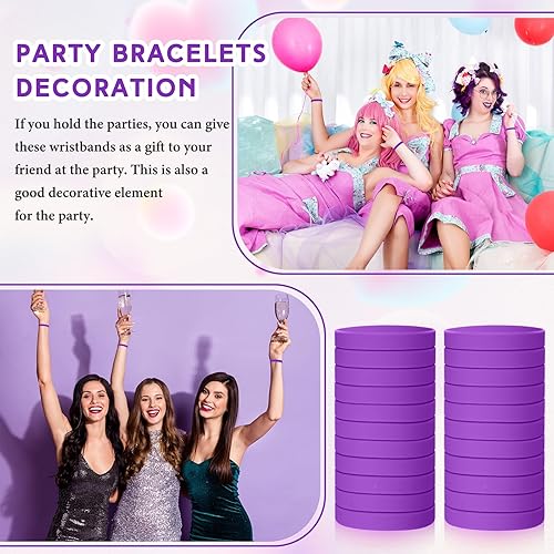 Vista 68 de Liliful 100 pulseras de goma de silicona para mujeres y hombres (verde)