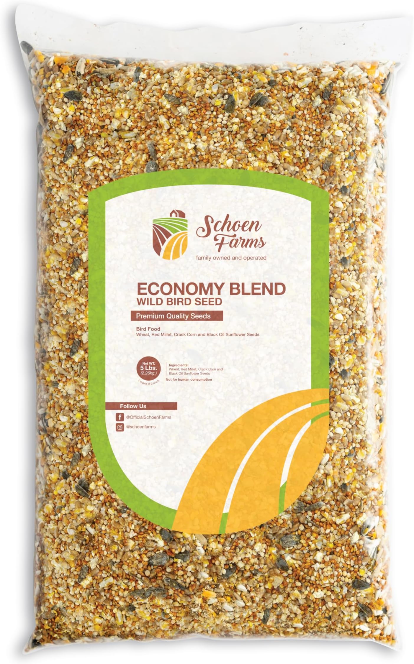 Schoen Farms Economy Blend Wild Bird Seed 5 LBS Patio