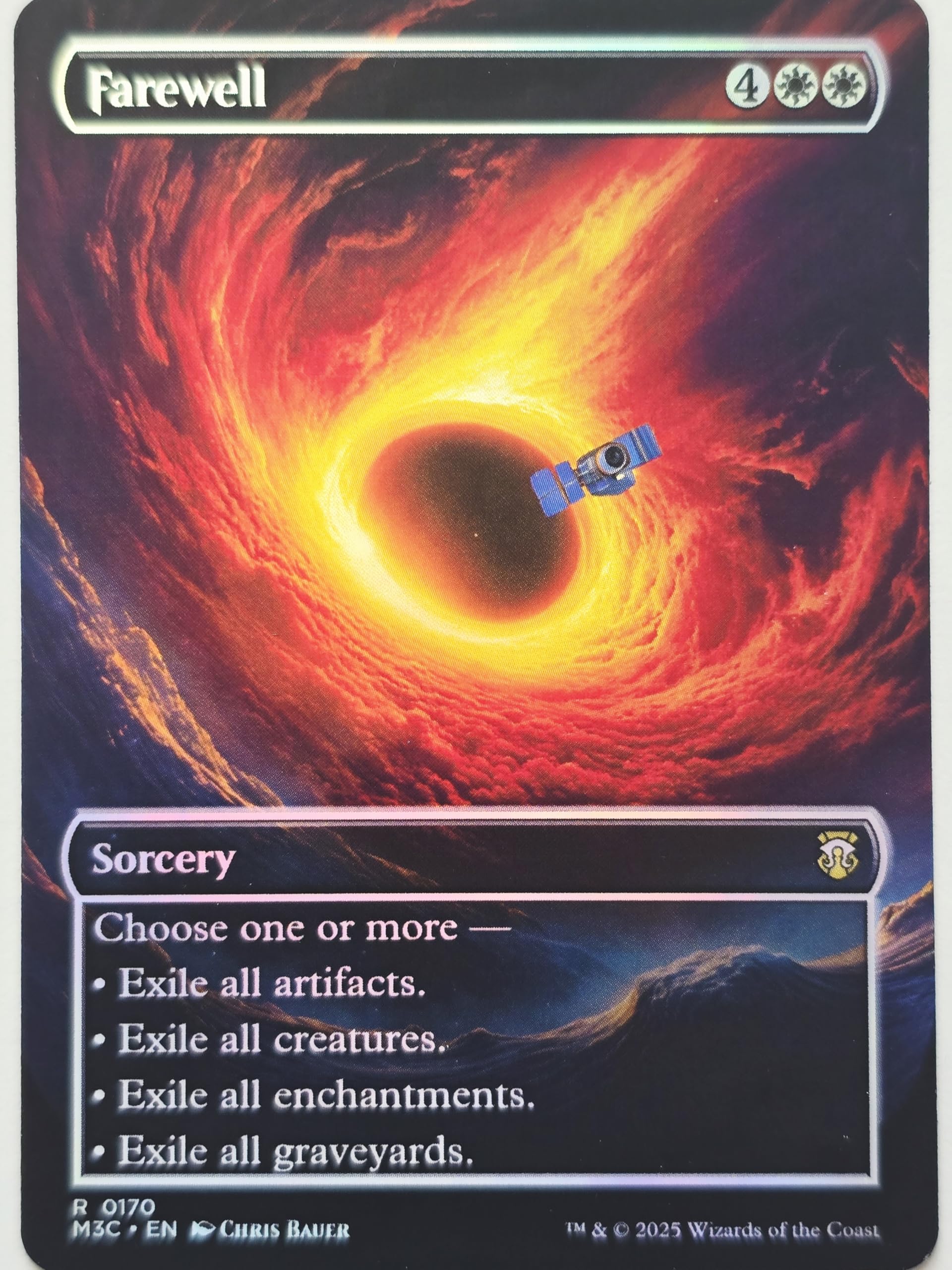 Farewell #01 Foil by CB- Alternative Custom Art Sorcery MTG, Card