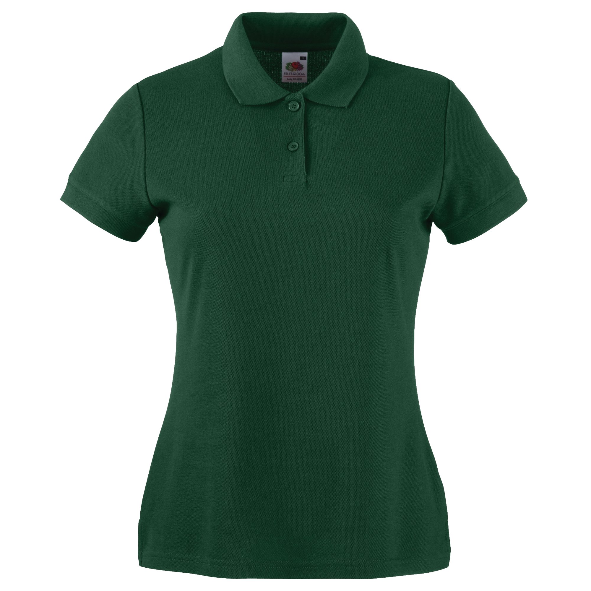 Fruit of the Loom Women's Premium Polo Shirt, Bottle Green, 16 (Manufacturer Size:X-Large)