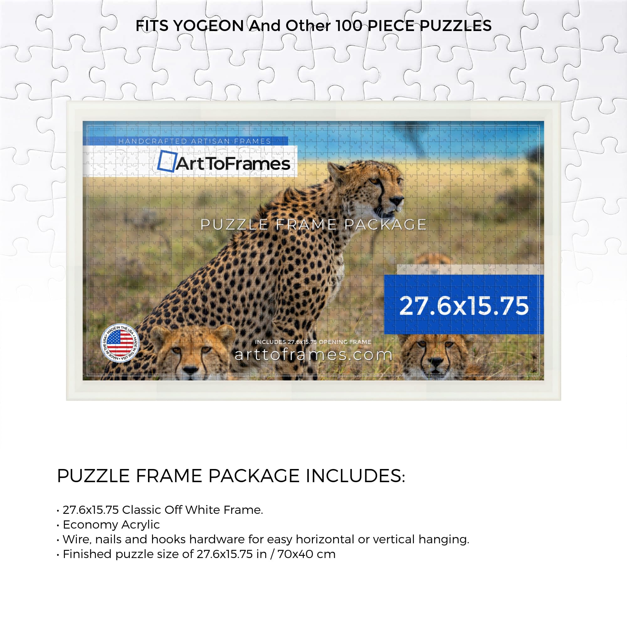 Amazon.com - ArtToFrames 27.6x15.75 INCH / 70x40 CM White Frame
