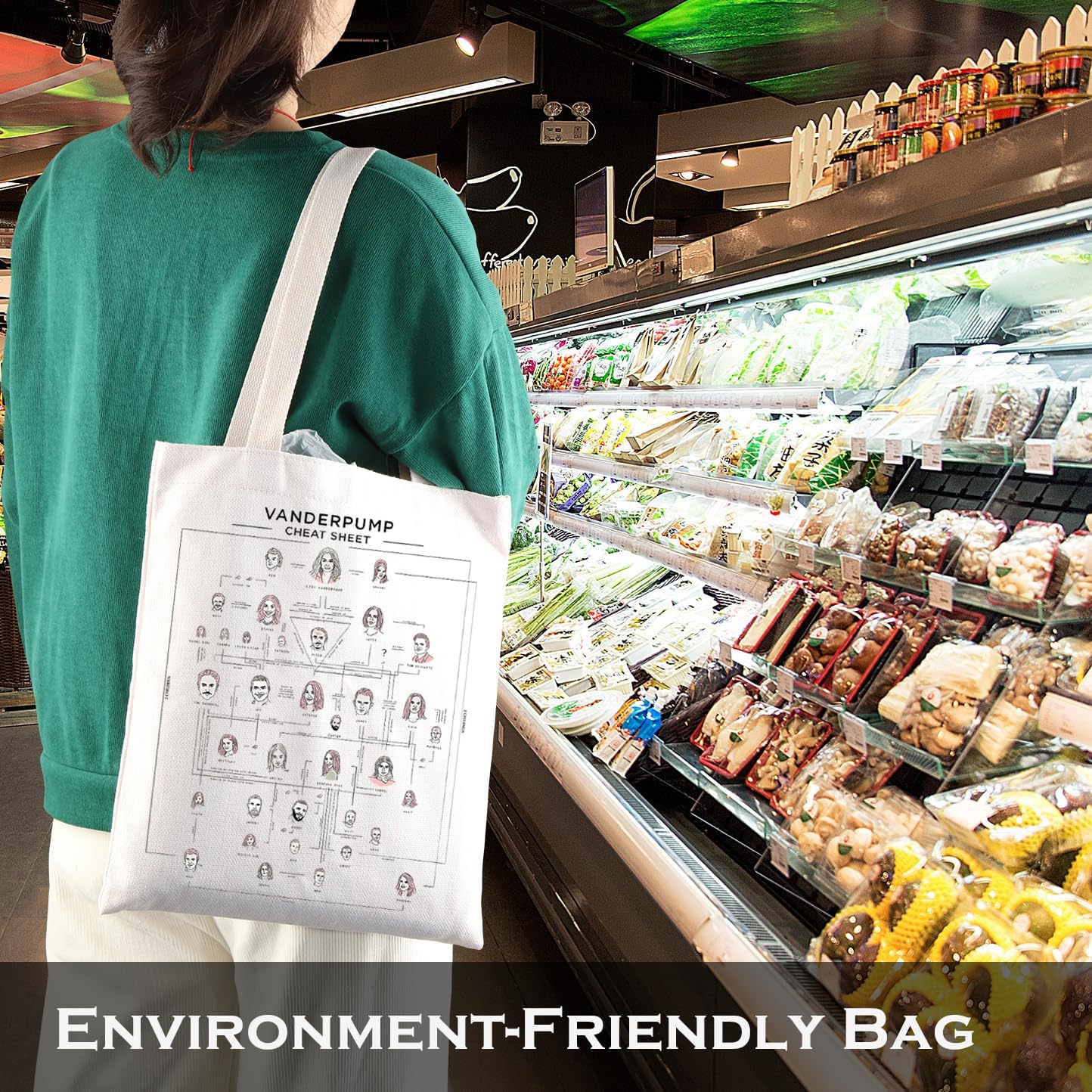 LEVLO Funny Vanderpump Fans Gift Vanderpump Chat Sheet Shopping Bag TV Lover Waterproof Travel Bag - Image 5