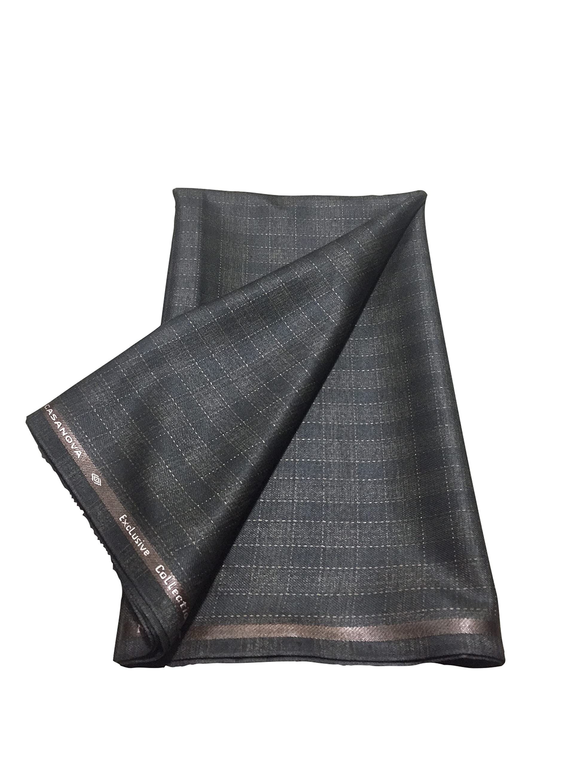 bkrkj Men's Woollen Check Unstitched Trouser Fabric - 1.2 Meters (Formal,Casual,Brown,Free Size)-picture-16