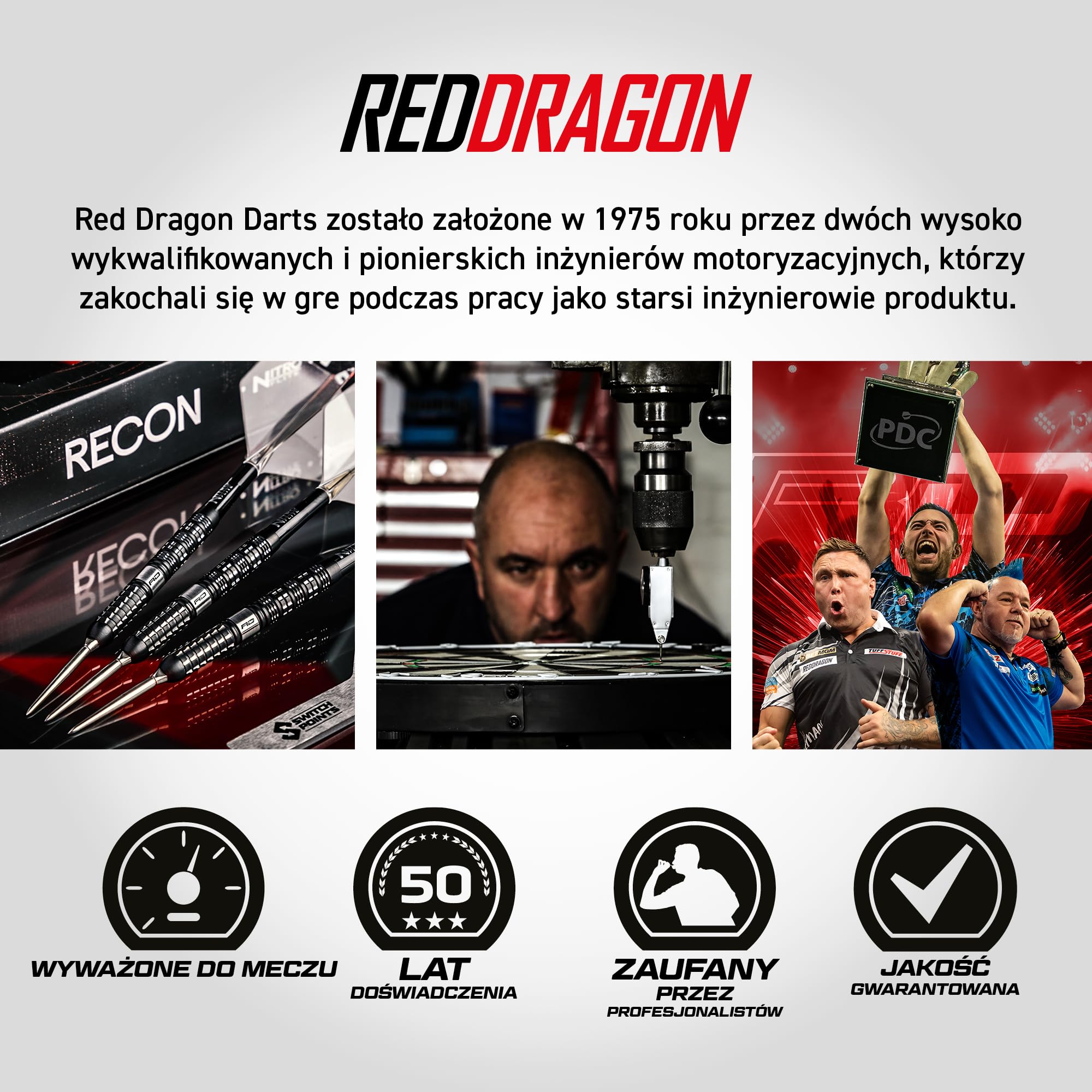 RED DRAGON | Rzutki Recon Switch Points 22g Stalowy Grot