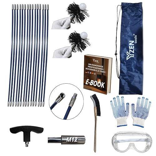 Kit de ramonage poêle à granulés pellets 9m – hérisson