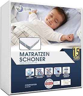 Dreamzie Matratzenschoner 70x140 Baby wasserdichte Matratzenauflage und Oeko-TEX Zertifiziert Atmungsaktive