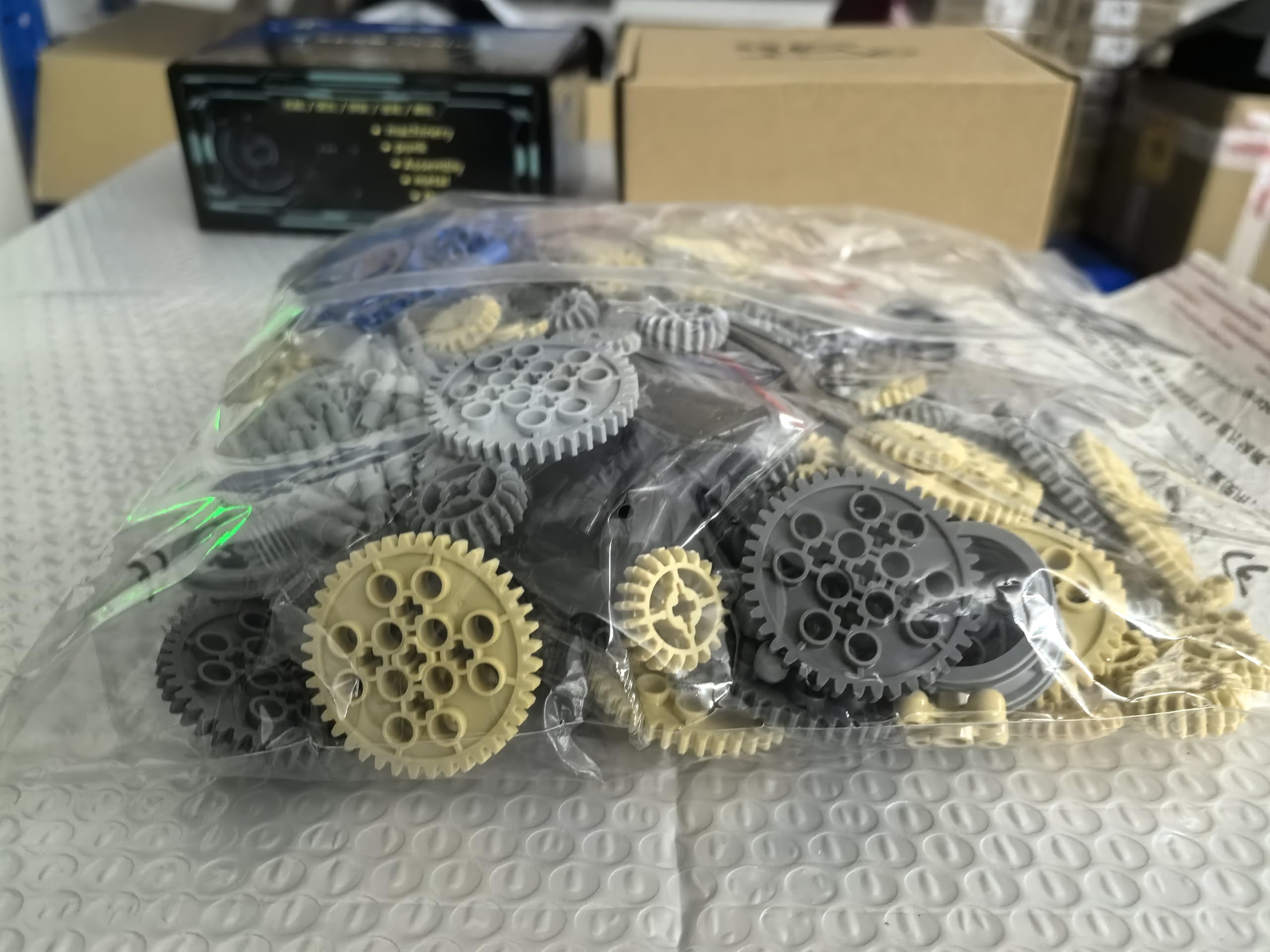 Technik Ersatzteile Set für Major Technik Modellbausatz, 638Teile Technik Ersatzteile Getriebe Set und Reifen,Klemmbausteine Ersatzteile Technik Achse