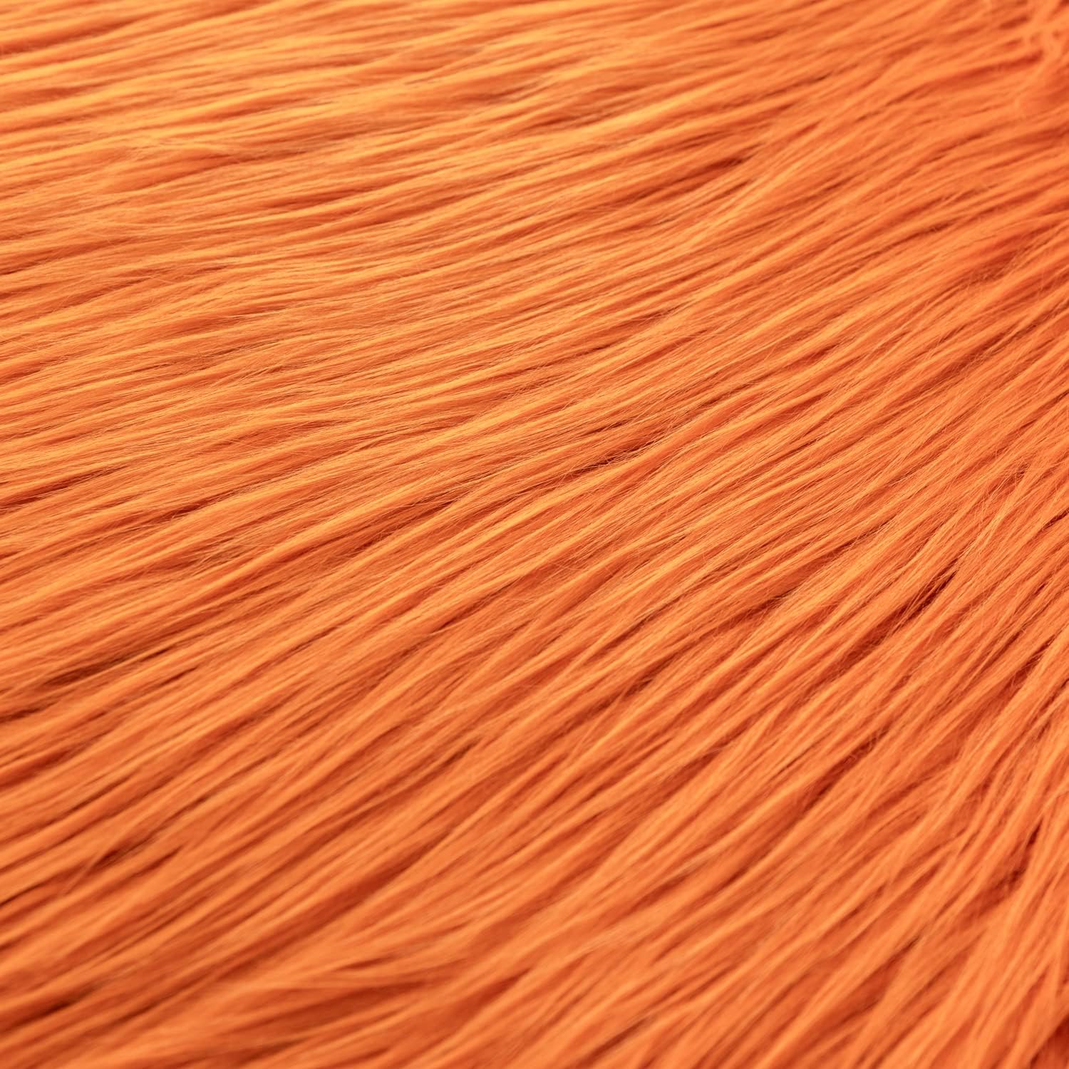 Qidkeo Faux Fur Fabric Orange 10x10in