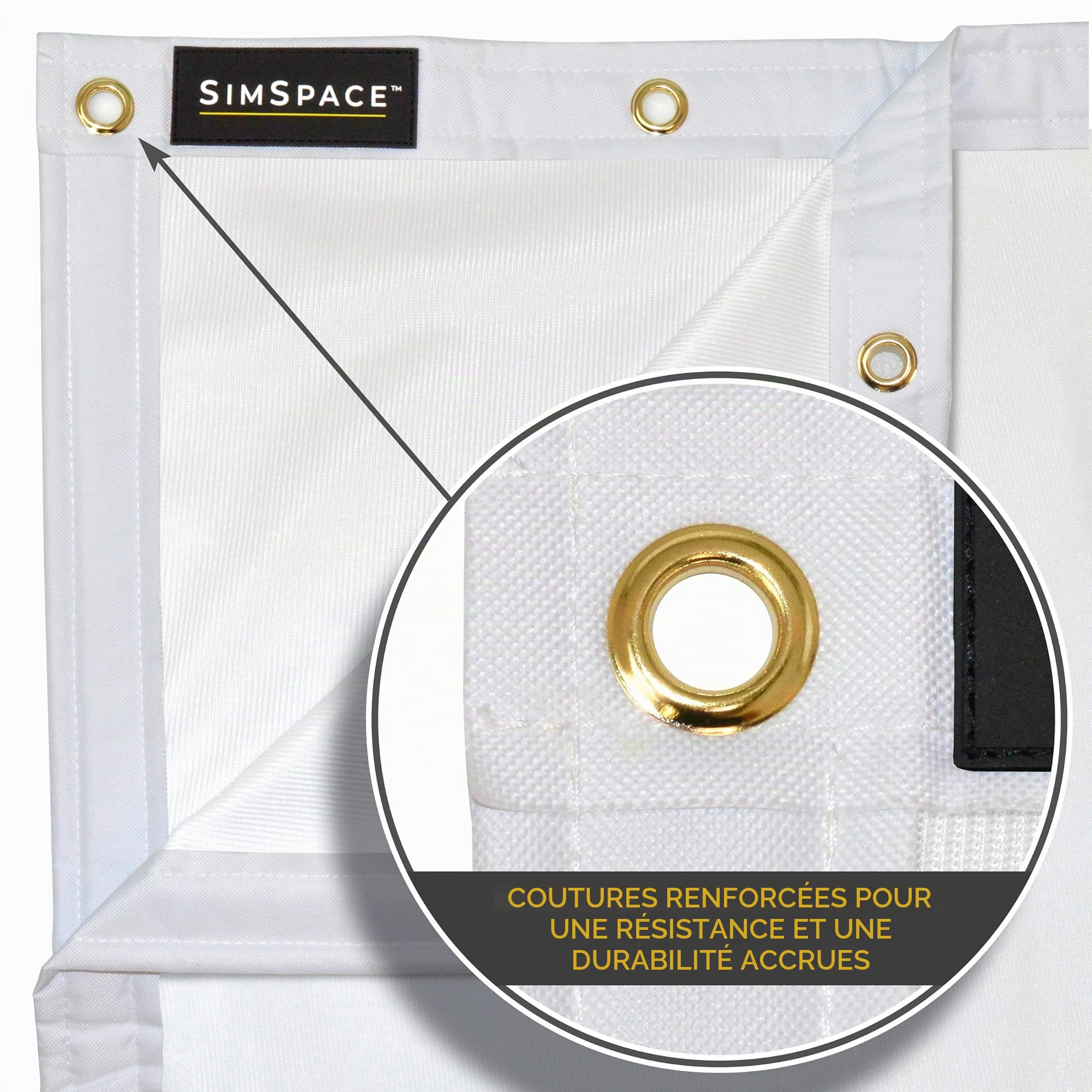 SimSpace Écran D'impact Deluxe pour Filet De Conduite Domestique 2,4 X 2,5 M - Écran De Projecteur pour Simulation De Golf, Compatible avec Le Filet De Conduite SimSpace