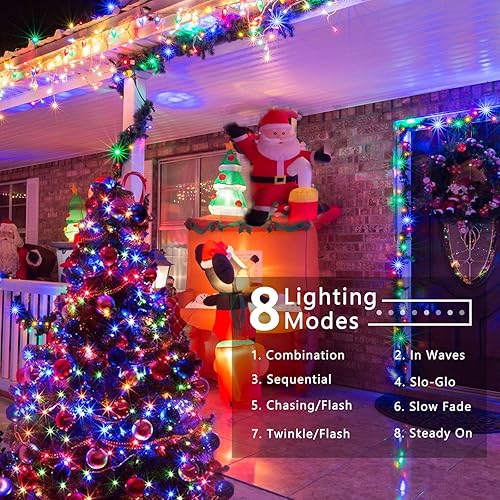 Miniatura 3 de Brizled - Extensión de luces LED impermeables para decoración de navidad, habitación, jardín en exteriores e interiores, 78.74 pies y 240 luces, 8