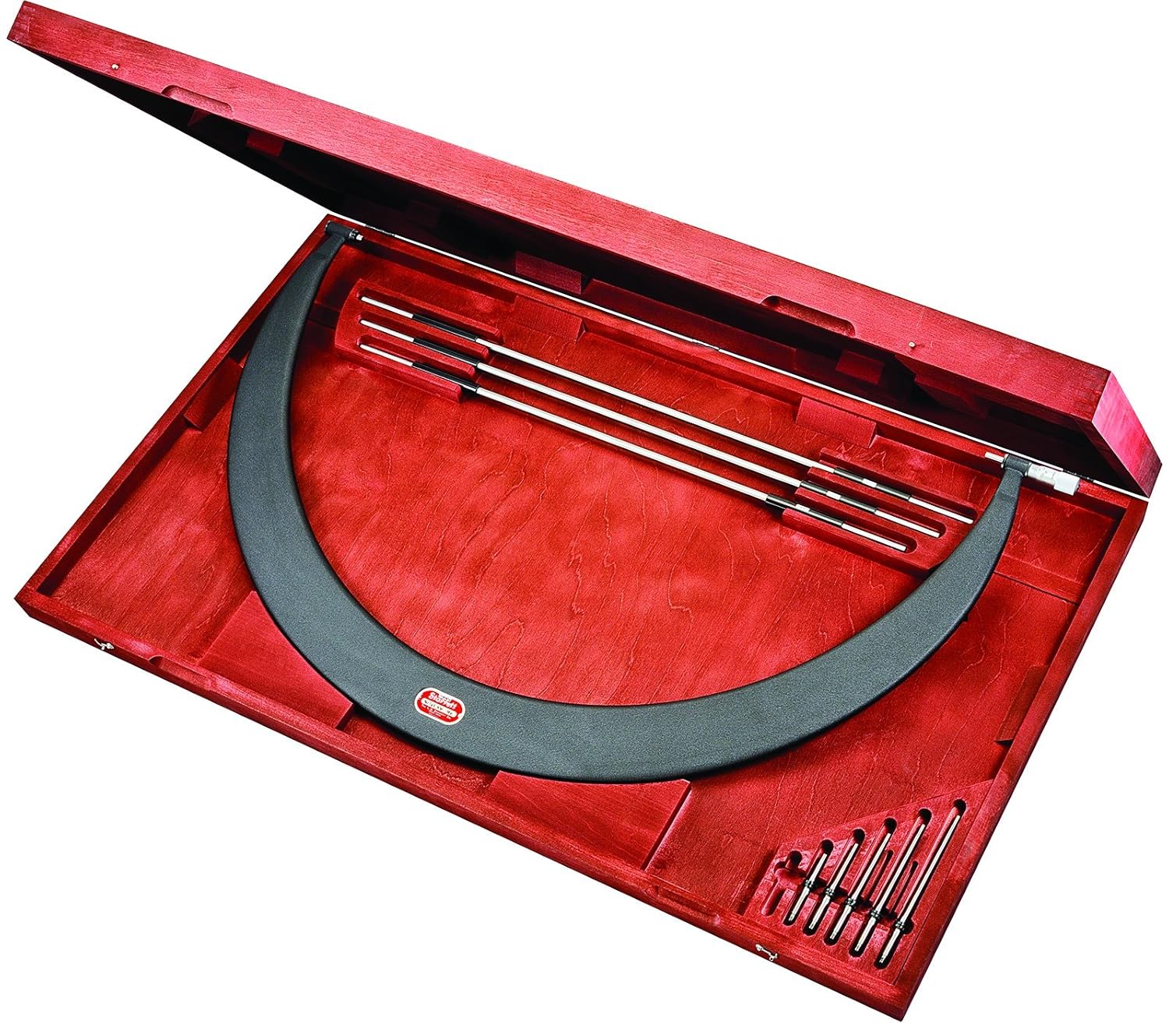 Starrett 724LZ36 Tubular Bow Type Micrometer, Interchangeable Anvils