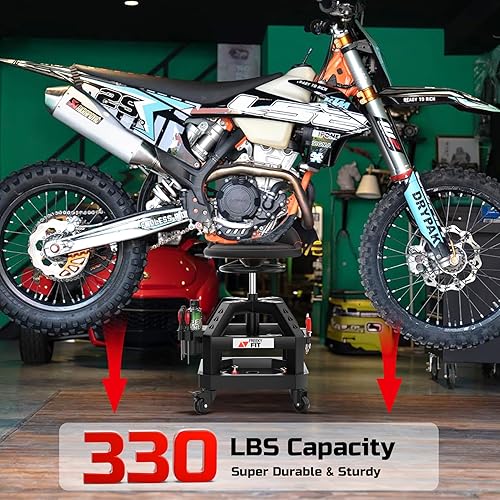 Miniatura 7 de Rolling Shop Taburete para garaje con ruedas, DO02 - Asiento giratorio de 360° de altura ajustable con almacenamiento de bandeja de herramientas