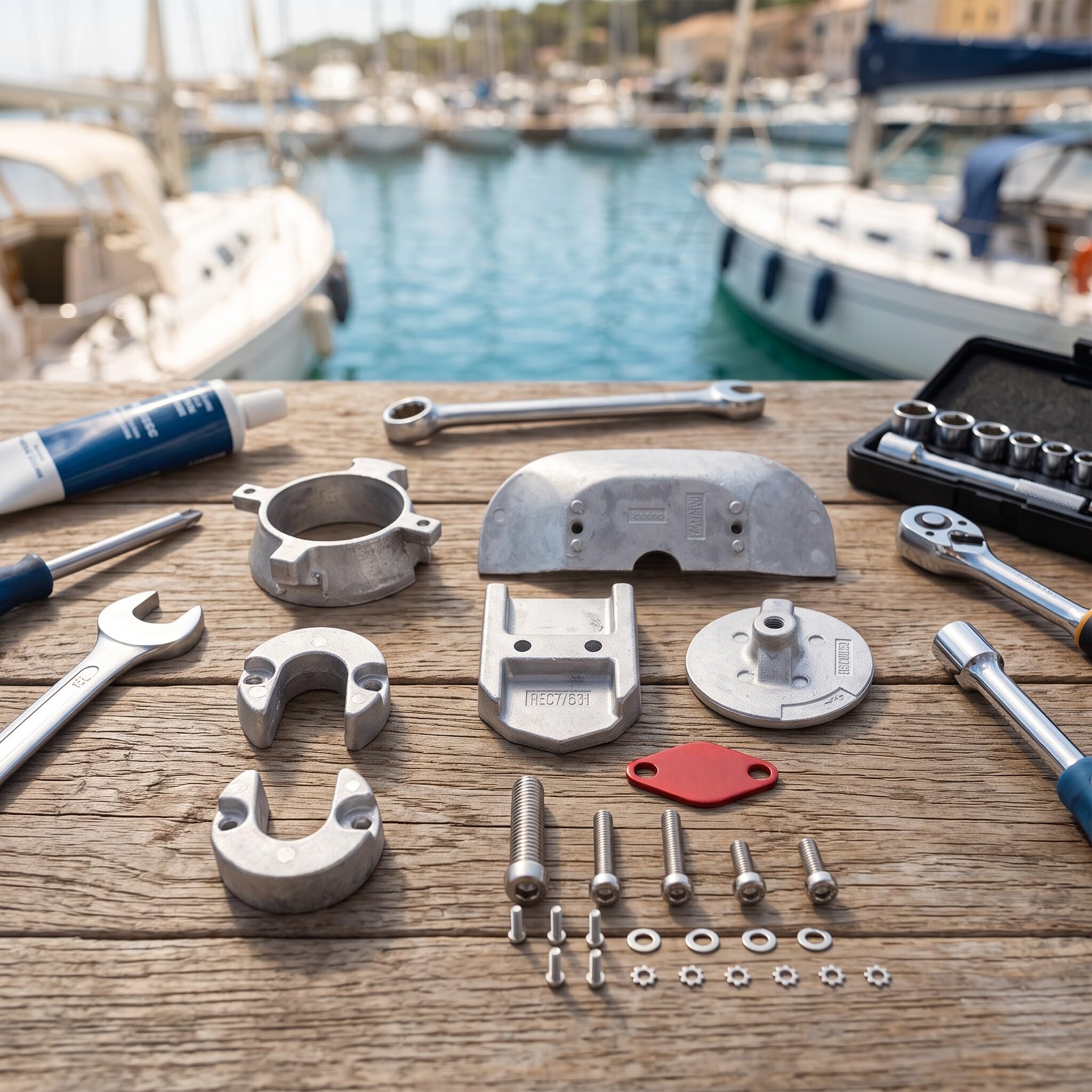 Cocoarm Aluminiumanodensatz Für Mercruiser 1 Gen 2, Opferanode Mercruiser One Gen 2 Süßwasser Zi Anodes, 888756Q03 for Boats, Anode Kit, Mercruiser One Gen Ii
