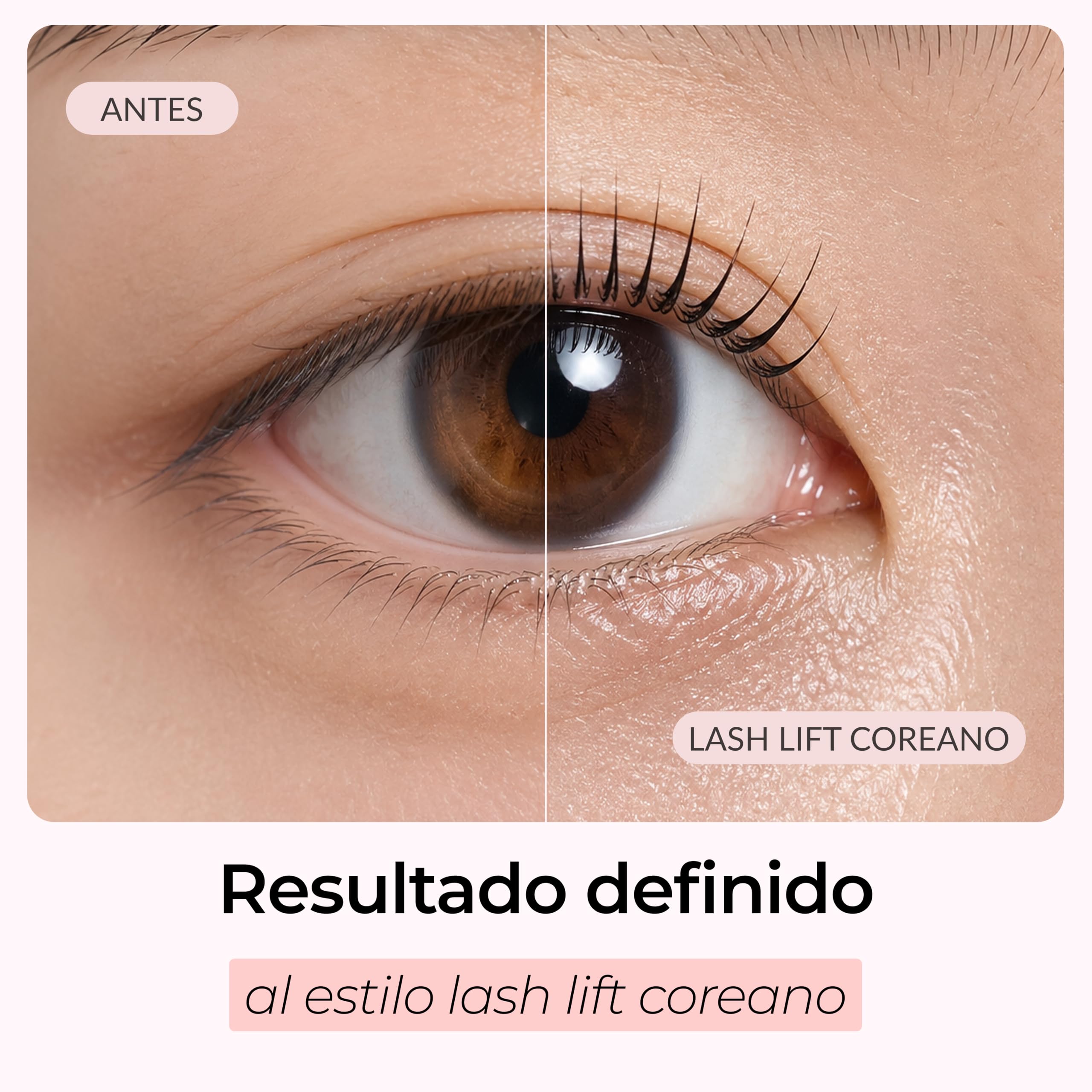 Une Pause Poudrée Kit Lifting de Pestañas Lash Lift Coreano Profesional | Técnica Sin Adhesivo | Resultado Elevado Natural, Brillante y Duradero | Fórmula Nutritiva | 10-15 Aplicaciones