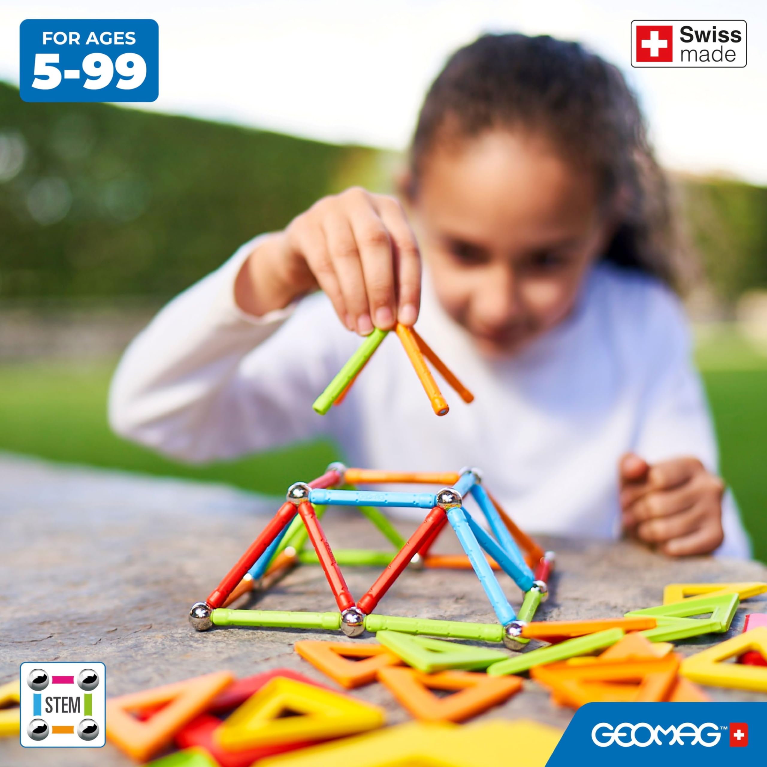 Geomag 392 magnetisches Spielzeug, Blau, Grün, Gelb, Orange, Rot