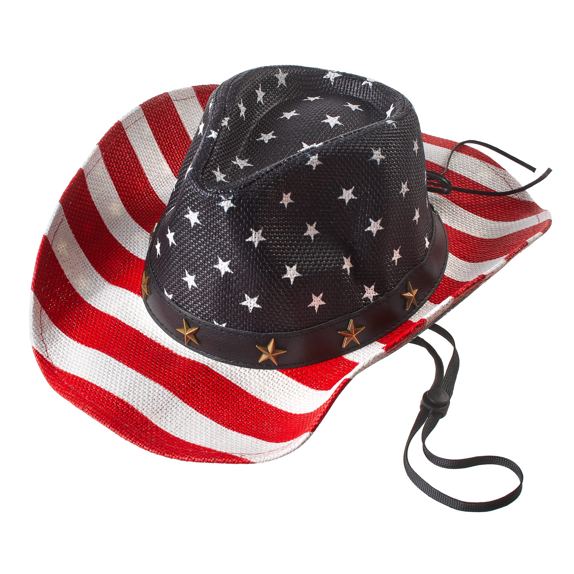 Green Sky Rock Solid Heavy Duty Woven USA Cowboy Hat - Patriotic 4th of July Hat