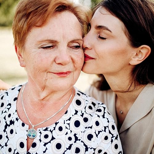 Miniatura 7 de Collar con medallón de imagen para mujeres y hombres, oro real de 14 quilates, plata de ley 925, collar con medallón de corazón que sostiene