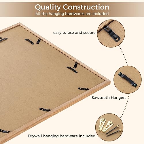 Miniatura 31 de Fun Memories Portarretratos de metal de 16 x 20 pulgadas con paspartú de 11 x 14 pulgadas, acabado de aluminio cepillado, parte delantera de vidrio